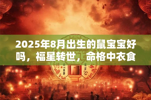 2025年8月出生的鼠宝宝好吗，福星转世，命格中衣食丰厚