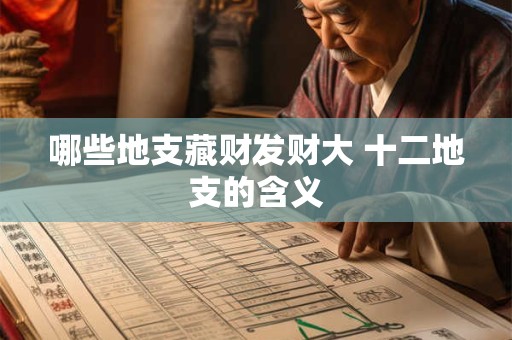 哪些地支藏财发财大 十二地支的含义 哪些地支藏财发财大 十二地支的含义
