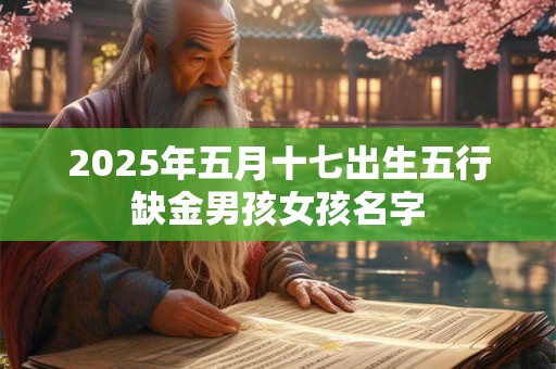 2025年五月十七出生五行缺金男孩女孩名字