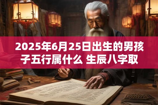 2025年6月25日出生的男孩子五行属什么 生辰八字取名