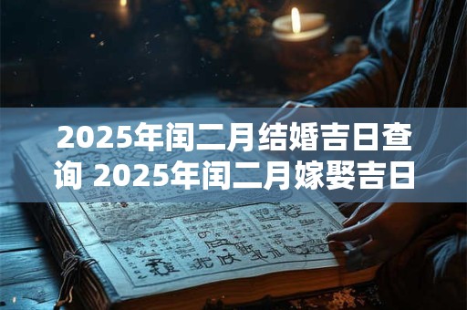 2025年闰二月结婚吉日查询 2025年闰二月嫁娶吉日