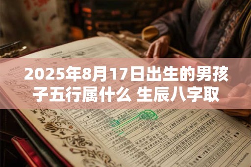 2026年8月17日出生的男孩子五行属什么 生辰八字取名