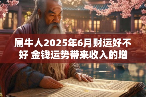 属牛人2025年6月财运好不好 金钱运势带来收入的增加
