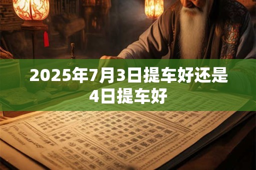 2025年7月3日提车好还是4日提车好