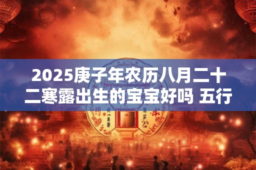 2025庚子年农历八月二十二寒露出生的宝宝好吗 五行八字查询