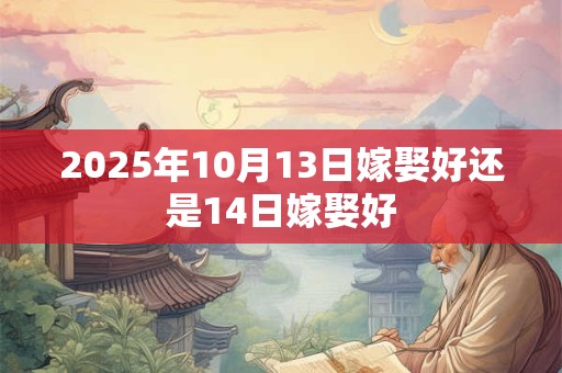2025年10月13日嫁娶好还是14日嫁娶好
