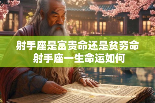射手座是富贵命还是贫穷命 射手座一生命运如何