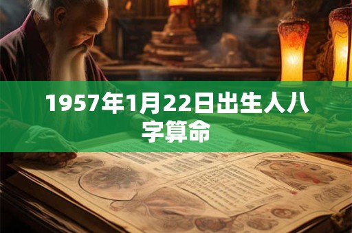 1957年1月22日出生人八字算命