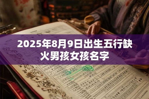 2025年8月9日出生五行缺火男孩女孩名字