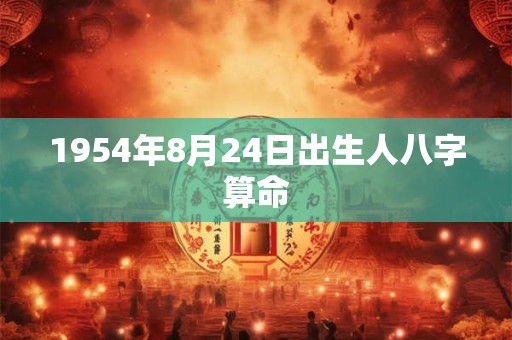 1954年8月24日出生人八字算命