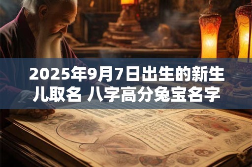 2025年9月7日出生的新生儿取名 八字高分兔宝名字