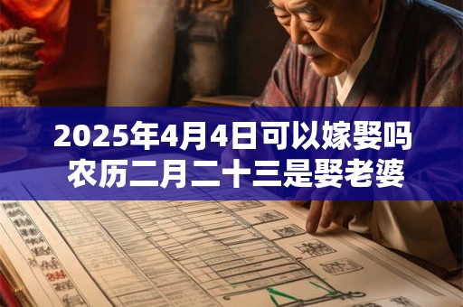 2025年4月4日可以嫁娶吗 农历二月二十三是娶老婆好日子吗