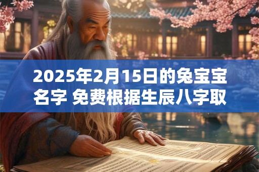 2025年2月15日的兔宝宝名字 免费根据生辰八字取名