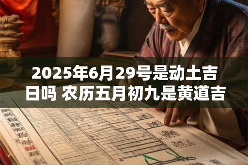 2025年6月29号是动土吉日吗 农历五月初九是黄道吉日吗