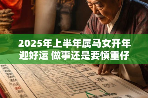 2025年上半年属马女开年迎好运 做事还是要慎重仔细