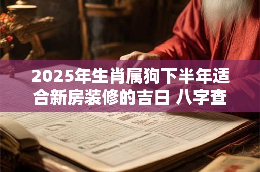 2025年生肖属狗下半年适合新房装修的吉日 八字查询更精准
