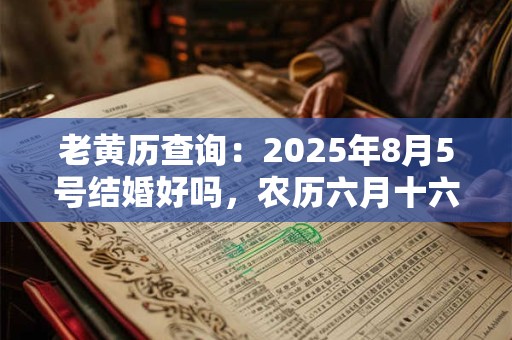 老黄历查询：2025年8月5号结婚好吗，农历六月十六宜嫁娶吗