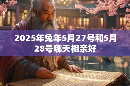 2025年兔年5月27号和5月28号哪天相亲好