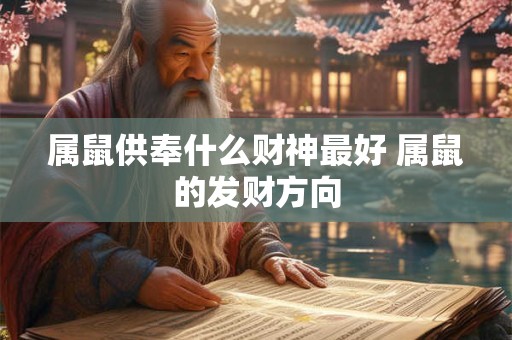 属鼠供奉什么财神最好 属鼠的发财方向