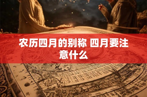 农历四月的别称 四月要注意什么 农历四月的别称 四月要注意什么