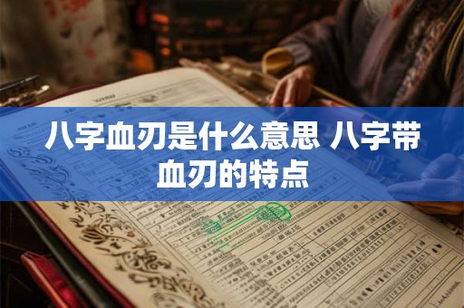 八字血刃是什么意思 八字带血刃的特点 八字血刃是什么意思 八字带血刃的特点