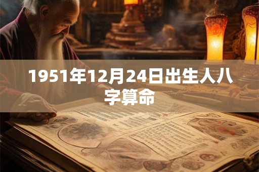 1951年12月24日出生人八字算命