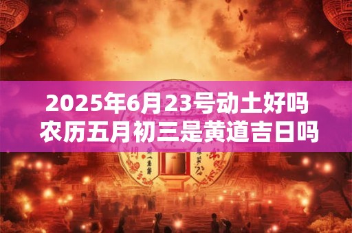 2025年6月23号动土好吗 农历五月初三是黄道吉日吗