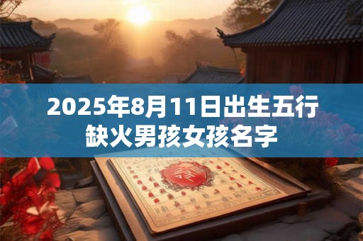 2025年8月11日出生五行缺火男孩女孩名字