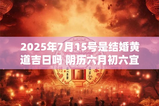 2025年7月15号是结婚黄道吉日吗 阴历六月初六宜嫁娶吗
