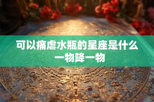 可以痛虐水瓶的星座是什么  一物降一物