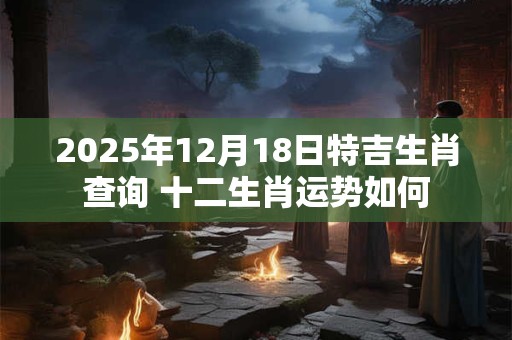 2025年12月18日特吉生肖查询 十二生肖运势如何