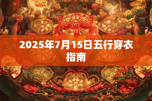 2025年7月15日五行穿衣指南