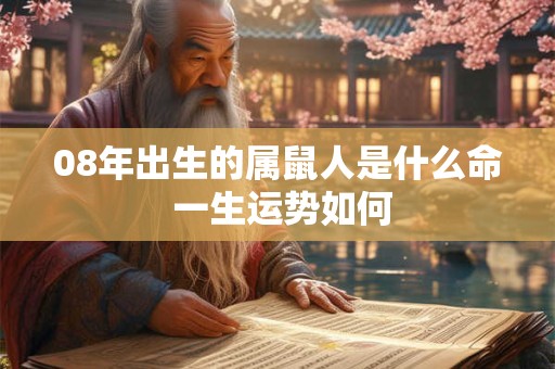 08年出生的属鼠人是什么命 一生运势如何