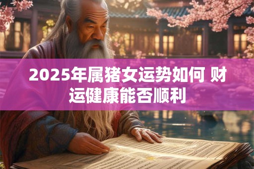 2025年属猪女运势如何 财运健康能否顺利 2025年属猪女运势如何 财运健康能否顺利