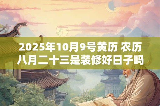 2025年10月9号黄历 农历八月二十三是装修好日子吗