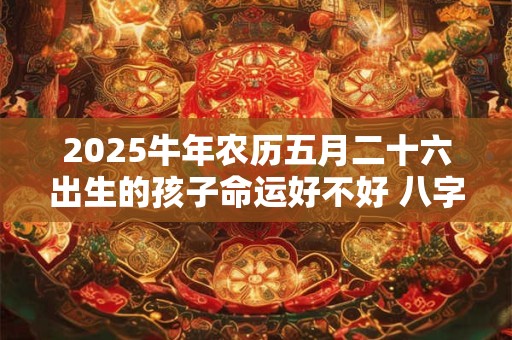 2025牛年农历五月二十六出生的孩子命运好不好 八字旺吗