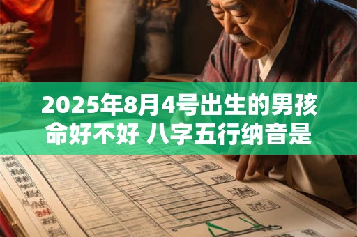 2025年8月4号出生的男孩命好不好 八字五行纳音是什么