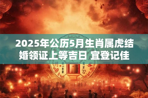 2025年公历5月生肖属虎结婚领证上等吉日 宜登记佳期