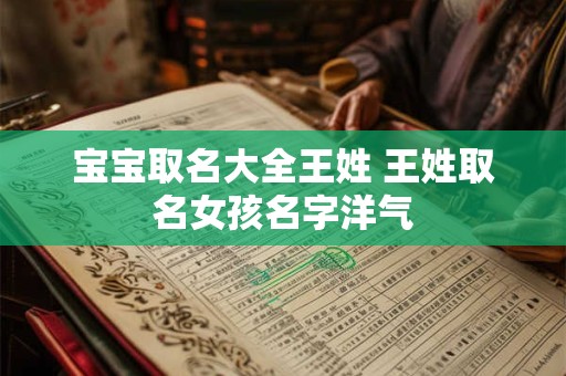 宝宝取名大全王姓 王姓取名女孩名字洋气