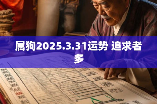 属狗2025.3.31运势 追求者多