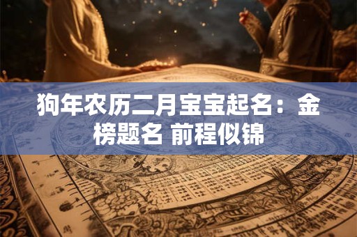 狗年农历二月宝宝起名：金榜题名 前程似锦