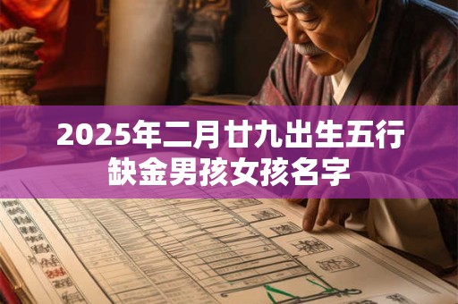 2025年二月廿九出生五行缺金男孩女孩名字