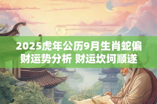 2025虎年公历9月生肖蛇偏财运势分析 财运坎坷顺遂无忧