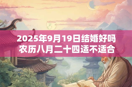 2025年9月19日结婚好吗 农历八月二十四适不适合办酒席