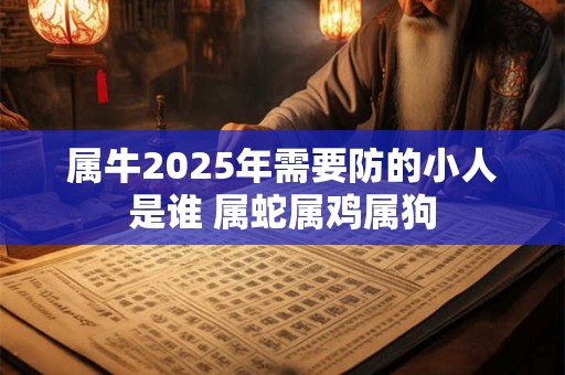 属牛2025年需要防的小人是谁 属蛇属鸡属狗