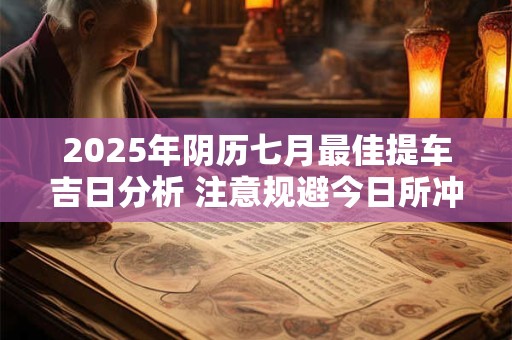 2025年阴历七月最佳提车吉日分析 注意规避今日所冲