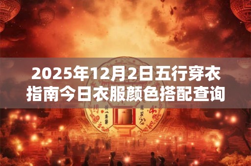 2025年12月2日五行穿衣指南今日衣服颜色搭配查询