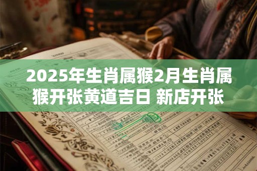 详细阅读:2025年生肖属猴2月生肖属猴开张黄道吉日 新店开张佳期 2025年生肖属猴2月生肖属猴开张黄道吉日 新店开张佳期