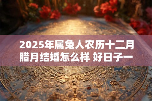 2025年属兔人农历十二月腊月结婚怎么样 好日子一览表老黄历
