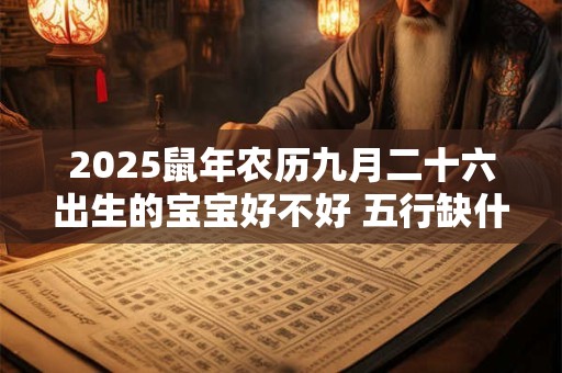 2025鼠年农历九月二十六出生的宝宝好不好 五行缺什么